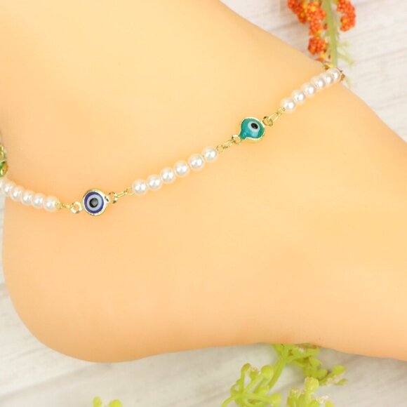 "Handmade Anklet – Elegant & Delicate Jewelry for Women | UNVRC1451 - Picture 9 of 10